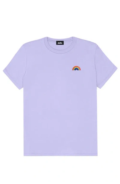 Dalix Womens Rainbow Jersey Relaxed Tee In Purple