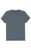 Dalix Womens Rainbow Jersey Relaxed Tee In Blue