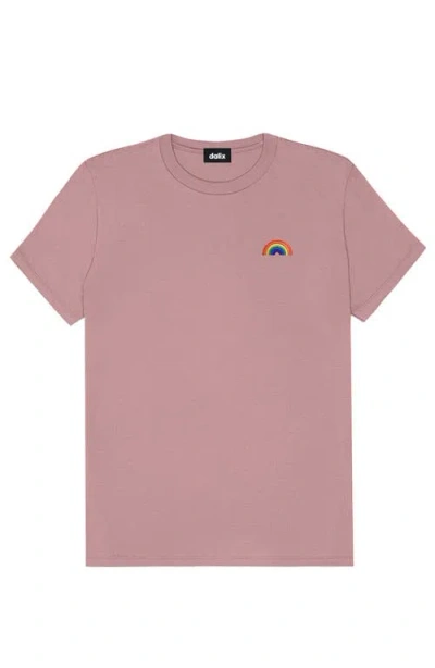 Dalix Womens Rainbow Jersey Relaxed Tee In Purple
