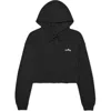 Dalix Womens Salty Midweight Fleece Cropped Hooded Sweatshirt