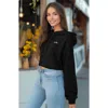 Dalix Womens Salty Midweight Fleece Cropped Hooded Sweatshirt
