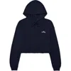 Dalix Womens Salty Midweight Fleece Cropped Hooded Sweatshirt