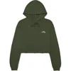 Dalix Womens Salty Midweight Fleece Cropped Hooded Sweatshirt