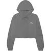 Dalix Womens Salty Midweight Fleece Cropped Hooded Sweatshirt
