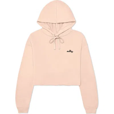Dalix Womens Salty Midweight Fleece Cropped Hooded Sweatshirt