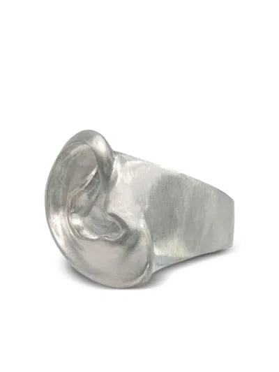 D'alma Sterling Silver Ear-shaped Ring