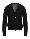 Dalmine Man Cardigan Black Size 40 Merino Wool In Black