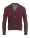 Dalmine Man Cardigan Garnet Size 38 Merino Wool