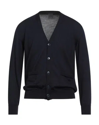 Dalmine Man Cardigan Midnight Blue Size 42 Merino Wool