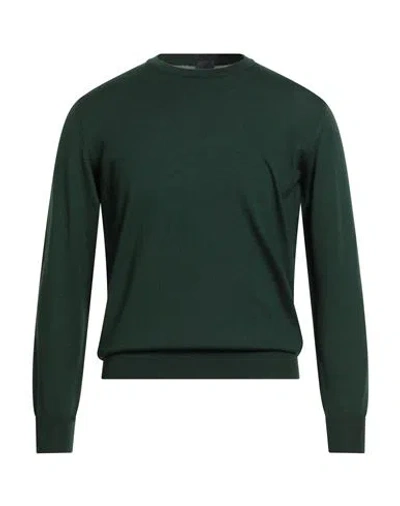 Dalmine Man Sweater Dark Green Size 38 Merino Wool