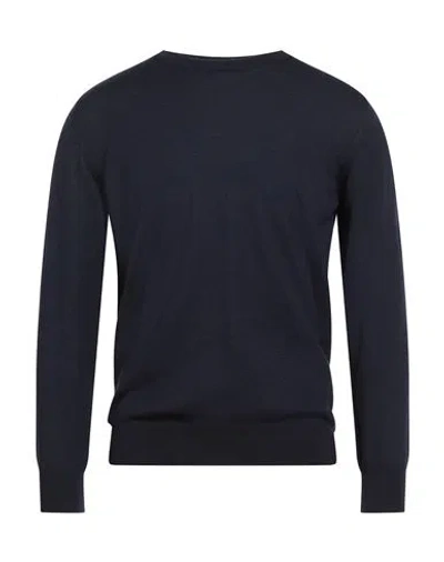 Dalmine Man Sweater Midnight Blue Size 38 Merino Wool