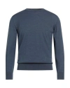 Dalmine Man Sweater Slate Blue Size 38 Merino Wool