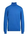 Dalmine Man Turtleneck Azure Size 46 Merino Wool In Blue