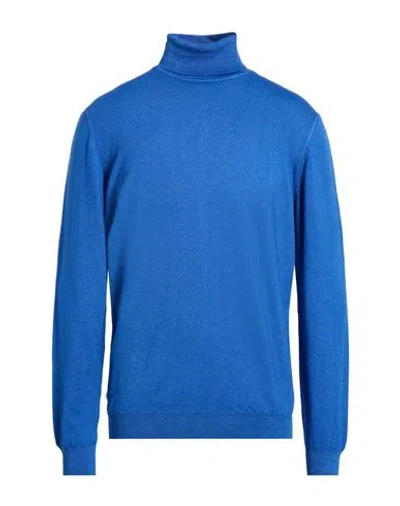 Dalmine Man Turtleneck Azure Size 46 Merino Wool In Blue