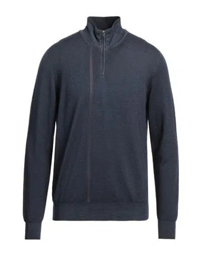 Dalmine Man Turtleneck Midnight Blue Size 44 Merino Wool