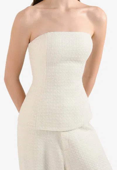 Dalood Strapless Kelly Corset Top In White