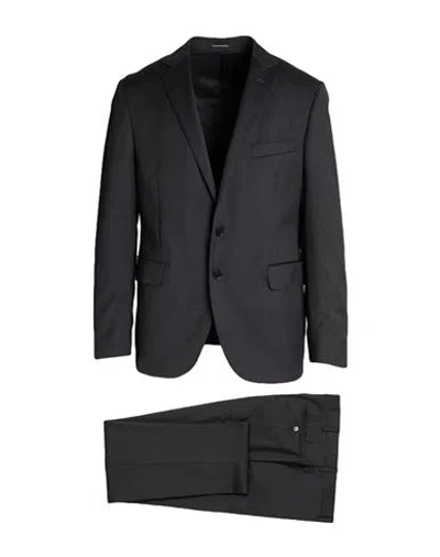 Dalton & Forsythe Man Suit Charcoal Size 44 Virgin Wool In Black