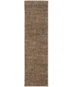 Dalyn Abruzzo Az1 2'3"x7'6" Runner Area Rug In Chocolate