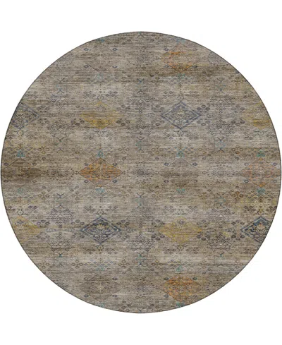 Dalyn Aristo Ar1 8'x8' Round Area Rug In Gray