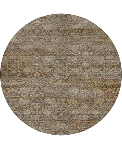 Dalyn Aristo Ar3 8'x8' Round Area Rug In Brown