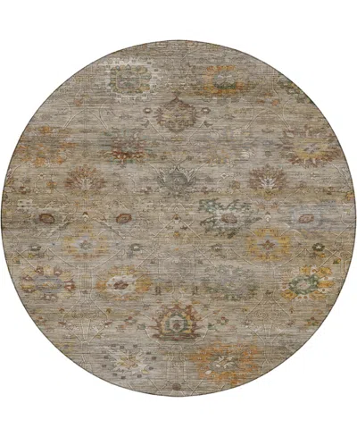 Dalyn Aristo Ar6 8'x8' Round Area Rug In Brown