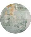 Dalyn Bresca Washable Bc1 8'x8' Round Area Rug In Mint