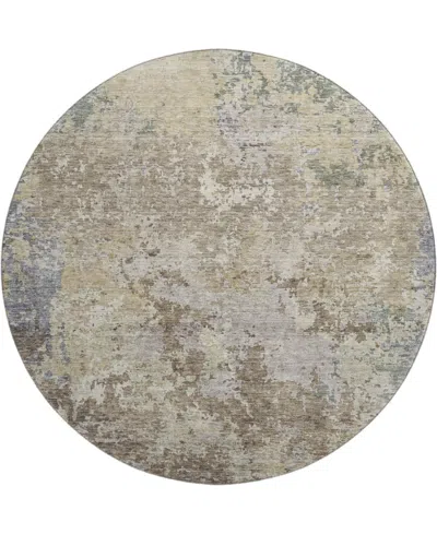 Dalyn Bresca Washable Bc6 8'x8' Round Area Rug In Beige