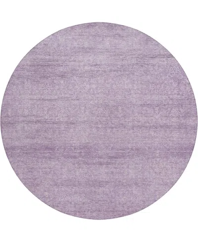 Dalyn Burano Bu1 8'x8' Round Area Rug In Purple
