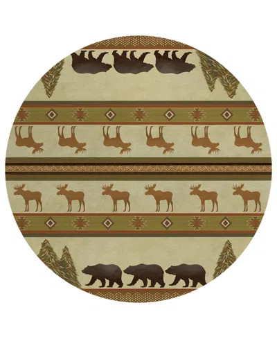 Dalyn Excursion Ex1 8'x8' Round Area Rug In Beige