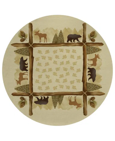 Dalyn Excursion Ex2 8'x8' Round Area Rug In Beige
