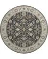 Dalyn Hatay Washable Hy1 8'x8' Round Area Rug In Black