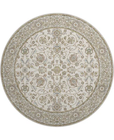 Dalyn Hatay Washable Hy1 8'x8' Round Area Rug In Ivory