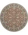 Dalyn Hatay Washable Hy1 8'x8' Round Area Rug In Paprika