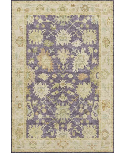 Dalyn Hatay Washable Hy2 2'3"x7'6" Runner Area Rug In Eggplant