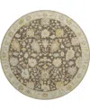 Dalyn Hatay Washable Hy2 8'x8' Round Area Rug In Chocolate