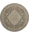 Dalyn Hatay Washable Hy3 8'x8' Round Area Rug In Chocolate