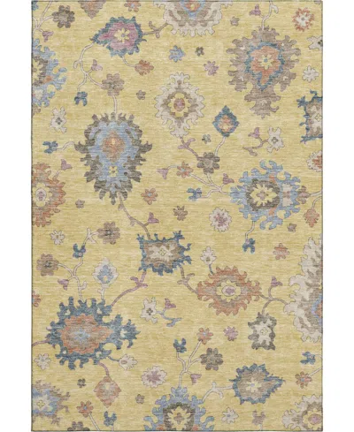 Dalyn Hatay Washable Hy4 2'3"x7'6" Runner Area Rug In Gold