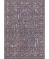 Dalyn Hatay Washable Hy5 2'3"x7'6" Runner Area Rug In Eggplant