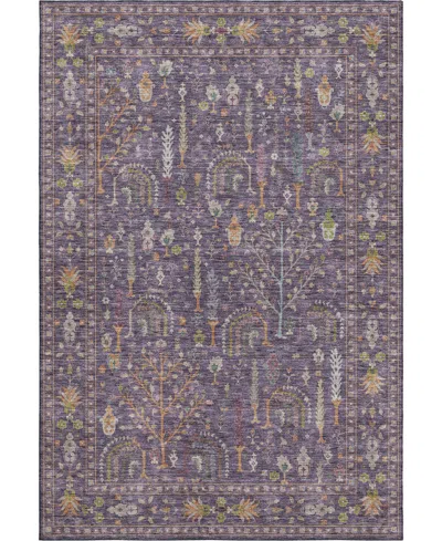 Dalyn Hatay Washable Hy5 5'x7'6"area Rug In Eggplant