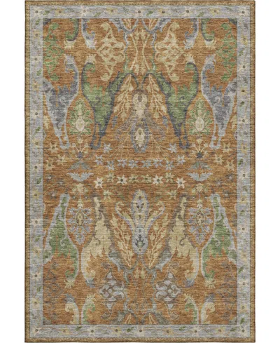 Dalyn Hatay Washable Hy6 2'3"x7'6" Runner Area Rug In Copper