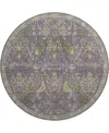 Dalyn Hatay Washable Hy6 8'x8' Round Area Rug In Purple