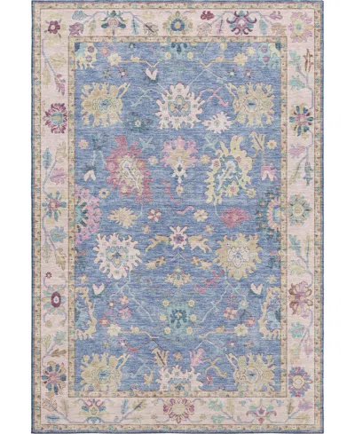 Dalyn Hatay Washable Hy7 2'3"x7'6" Runner Area Rug In Blue