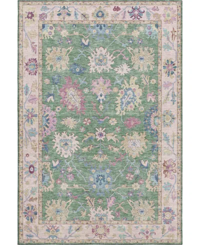 Dalyn Hatay Washable Hy7 2'3"x7'6" Runner Area Rug In Lime