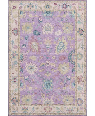 Dalyn Hatay Washable Hy7 2'3"x7'6" Runner Area Rug In Purple