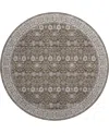 Dalyn Hatay Washable Hy8 8'x8' Round Area Rug In Chocolate