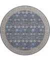 Dalyn Hatay Washable Hy8 8'x8' Round Area Rug In Navy