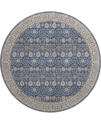 Dalyn Hatay Washable Hy8 8'x8' Round Area Rug In Navy