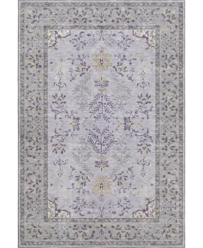 Dalyn Hatay Washable Hy9 2'3"x7'6" Runner Area Rug In Lavender