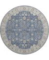Dalyn Hatay Washable Hy9 8'x8' Round Area Rug In Blue