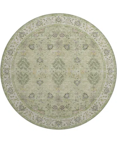 Dalyn Hatay Washable Hy9 8'x8' Round Area Rug In Sage